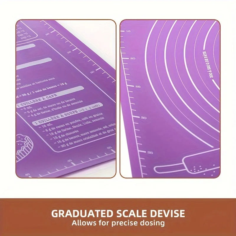 Multipurpose Non-Stick Pastry Mat for Rolling Dough, Perfect for Pies Cookies, Holiday Kitchen Gadget