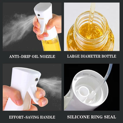 200/300/Ml Oil Spray Bottle BBQ Cooking Olive Oil Sprayer Plastic Baking Oil Spray Empty Bottle Vinegar Bottle
