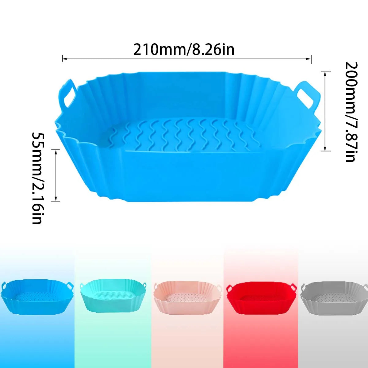 Silicone Air Fryer Liners Pot,Airfryer Basket Cooking Gadgets ,Reusable Baking Tray Non-Stick Pizza Pan Oven Kitchen Accessories