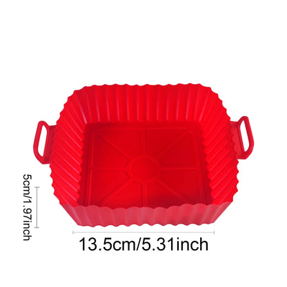 Silicone Air Fryer Liners Pot,Airfryer Basket Cooking Gadgets ,Reusable Baking Tray Non-Stick Pizza Pan Oven Kitchen Accessories