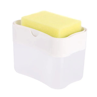 Kitchen Style Automatic Liquid Dispenser Dishwashing Brush Pot Tool Soap Dispenser with Press Cleaning Pot Brush
