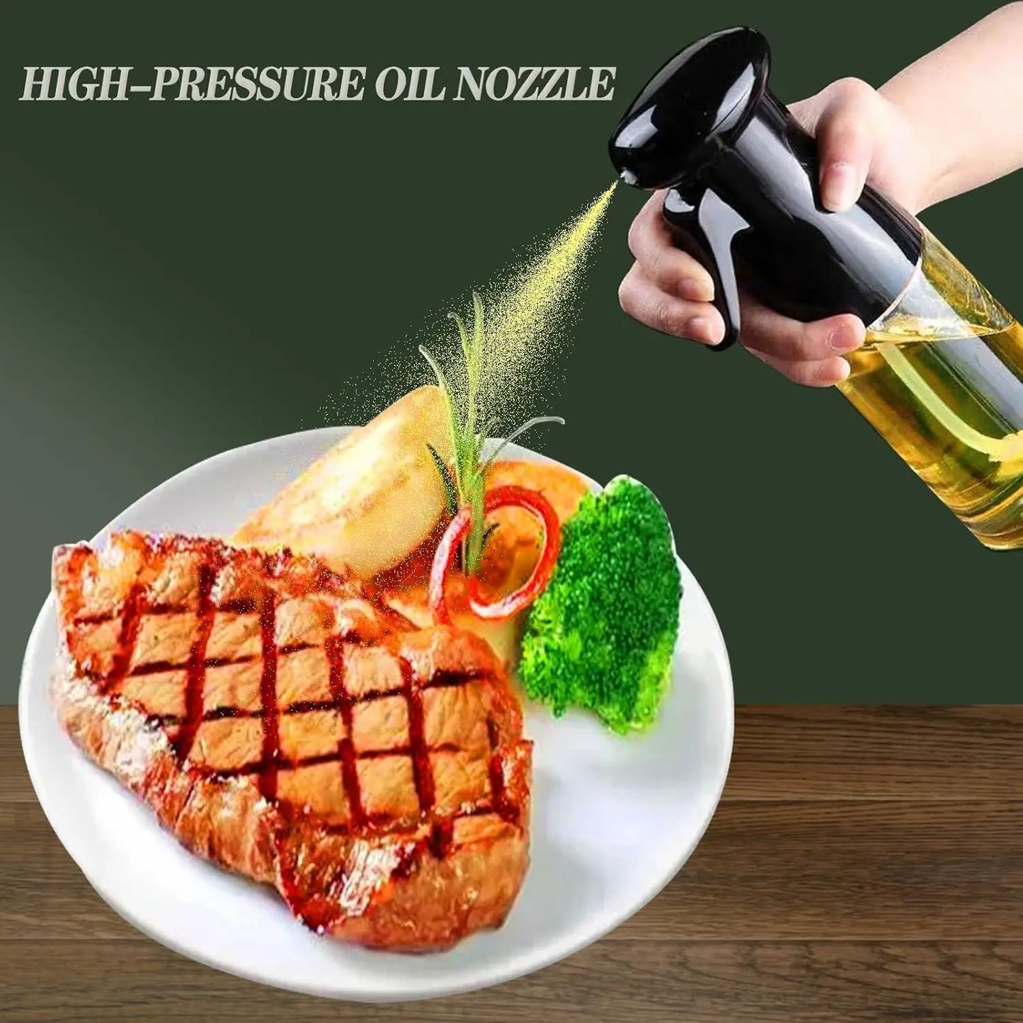 200/300/Ml Oil Spray Bottle BBQ Cooking Olive Oil Sprayer Plastic Baking Oil Spray Empty Bottle Vinegar Bottle