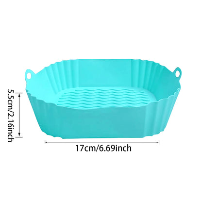 Silicone Air Fryer Liners Pot,Airfryer Basket Cooking Gadgets ,Reusable Baking Tray Non-Stick Pizza Pan Oven Kitchen Accessories