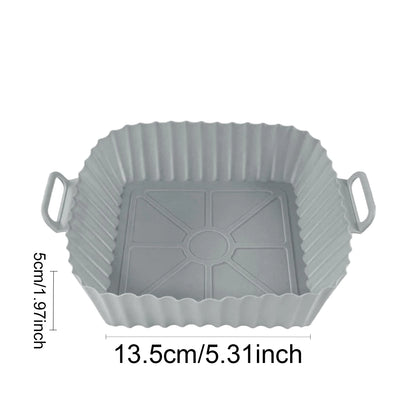 Silicone Air Fryer Liners Pot,Airfryer Basket Cooking Gadgets ,Reusable Baking Tray Non-Stick Pizza Pan Oven Kitchen Accessories