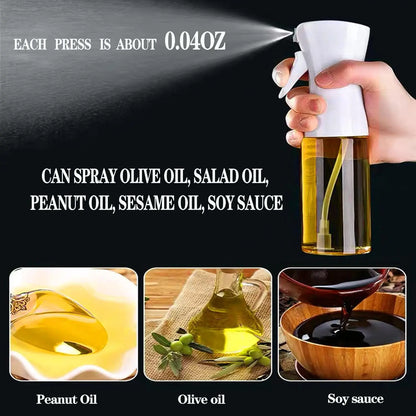 200/300/Ml Oil Spray Bottle BBQ Cooking Olive Oil Sprayer Plastic Baking Oil Spray Empty Bottle Vinegar Bottle