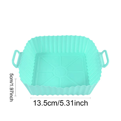 Silicone Air Fryer Liners Pot,Airfryer Basket Cooking Gadgets ,Reusable Baking Tray Non-Stick Pizza Pan Oven Kitchen Accessories